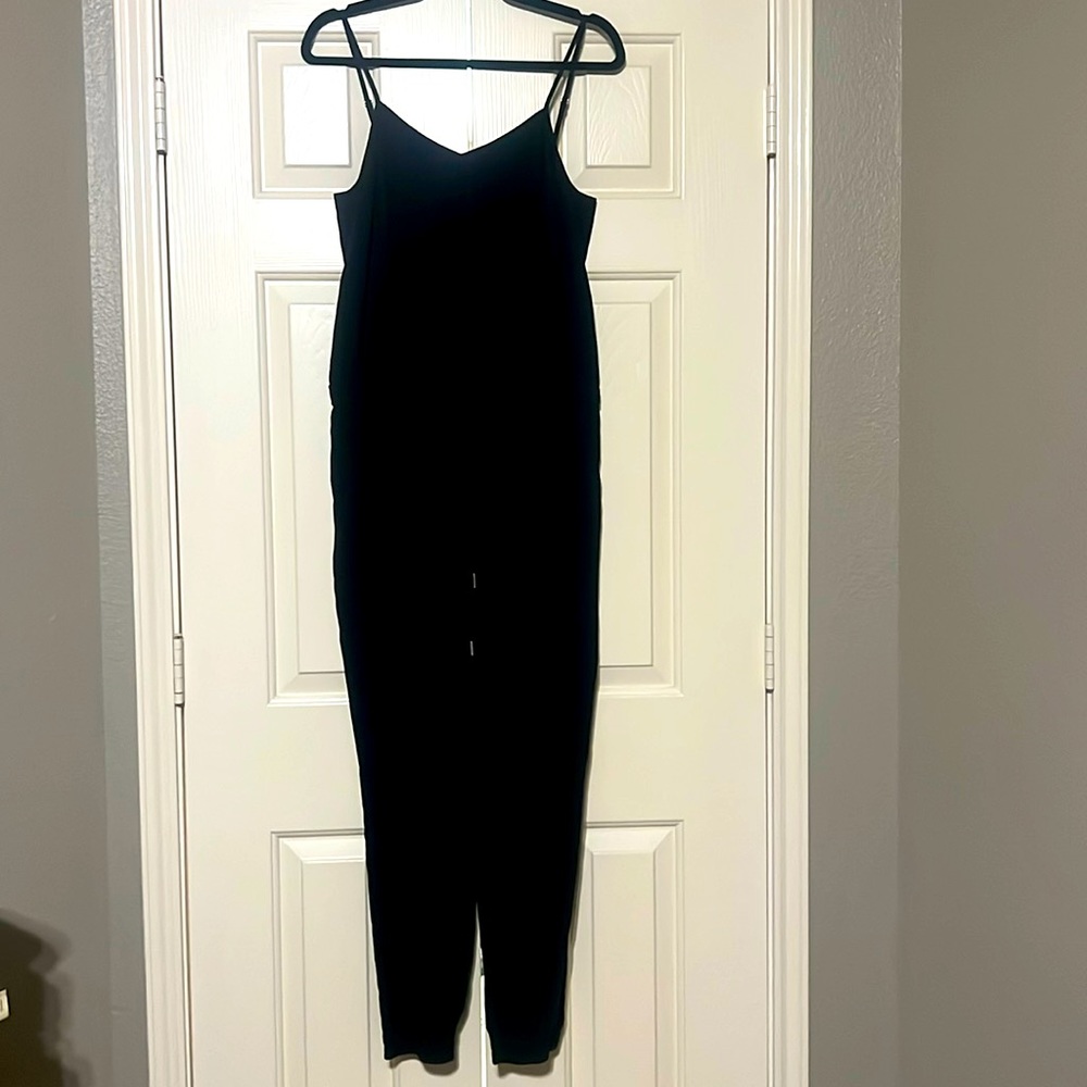 Banana Republic Black Spaghetti Strap Jumpsuit, Size 6